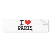I love Paris Bumper Sticker