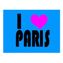 I Love Paris France postcard