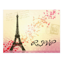 I love Paris in Springtime - RSVP Card Post Card