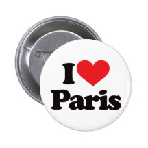 I Love Paris Pinback Buttons