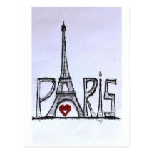I love Paris Postcard