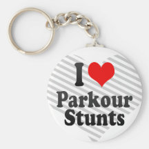 I love Parkour Stunts Keychain