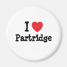 I love Partridge heart T-Shirt Refrigerator Magnet