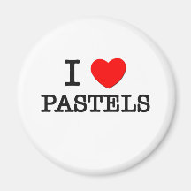 I Love Pastels Refrigerator Magnet