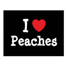 I love Peaches heart T-Shirt Postcards