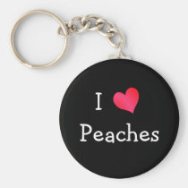 I Love Peaches keychains