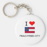 I Love PEACHTREE CITY Georgia Key Chain