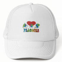 I Love Peacocks Mesh Hat
