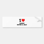 I Love Peanut Butter & Jelly ( Food ) Bumper Sticker