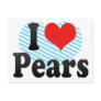 I Love Pears Postcard
