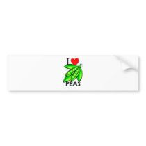 I Love Peas bumper stickers