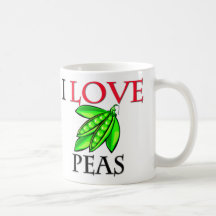I Love Peas Coffee Mug