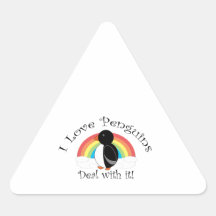 I love penguins deal with it sticker