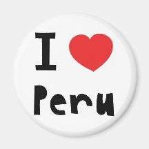 I love Peru Refrigerator Magnet