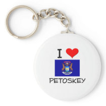I Love Petoskey Michigan Key Chains