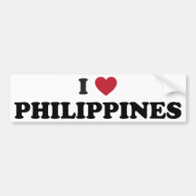 I Love Philippines Bumper Sticker