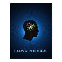 I LOVE PHYSICS - Greetings Postcard