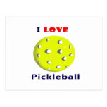 i love pickleball red text pickleball graphic.png post cards