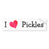 I Love Pickles Bumper Sticker