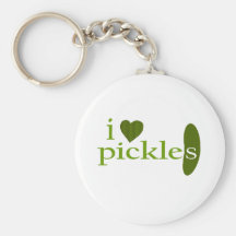 I Love Pickles Keychain