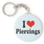 I Love Piercings Key Chain