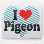 I Love Pigeon Mousepads