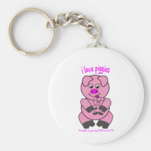 I LOVE PIGGIES - LOVE TO BE ME KEY CHAIN