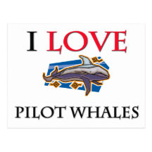 I Love Pilot Whales Post Cards