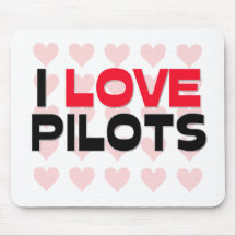 I LOVE PILOTS MOUSE MATS