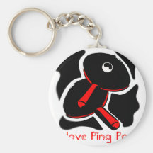 I Love Ping Pong Mystic Paddles Key Chains