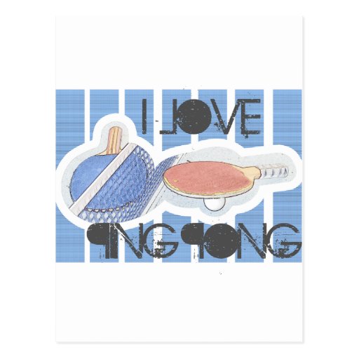 I Love Ping Pong Ping Pong Dude! Postcards