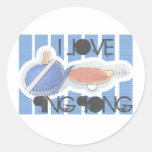 I Love Ping Pong Ping Pong Dude! Round Sticker