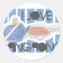I Love Ping Pong Ping Pong Dude! Sticker