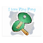I Love Ping Pong Power Table Tennis Postcards