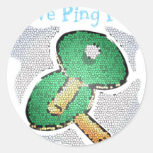 I Love Ping Pong Power Table Tennis Sticker