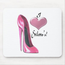 I love Pink Stiletto Shoe and 3D Heart Mouse Mat