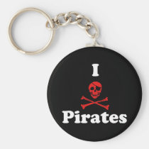 I Love Pirates keychains