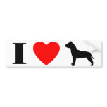 I Love Pit Bulls Bumper Sticker