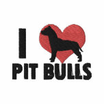I Love Pit Bulls Embroidered Shirt