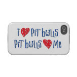 I Love Pit Bulls - Pit Bulls Love Me Iphone 4 Tough Cases
