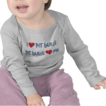 I Love Pit Bulls - Pit Bulls Love Me T-shirt
