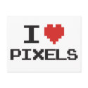 I love pixels pixelated heart retro 8bit gamer postcards