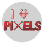 I Love Pixels Sticker