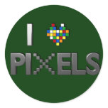I Love Pixels Sticker