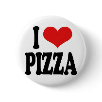 I Love Pizza Button