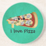 I love Pizza Drink Coaster
