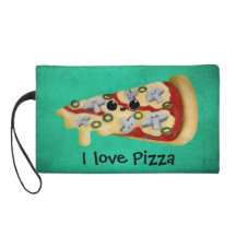 I love Pizza Wristlet Clutches