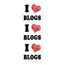 I Love (Plaid Heart) Blogs Bookmark Business Card Template