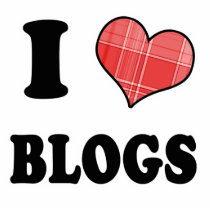I Love (Plaid Heart) Blogs Cut Out
