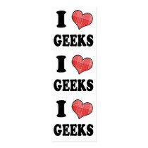 I Love (Plaid Heart) Geeks, I Love (Plaid Heart... Business Card Template